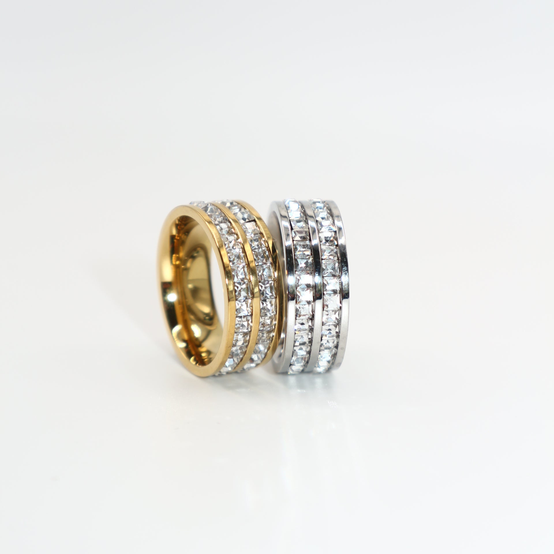 Ida Double Layer Baguette Rings