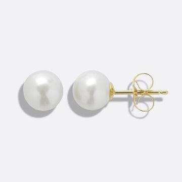 Lisa Genuine Pearl Stud Earrings