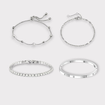 Silver Bracelet Stacking Bundle